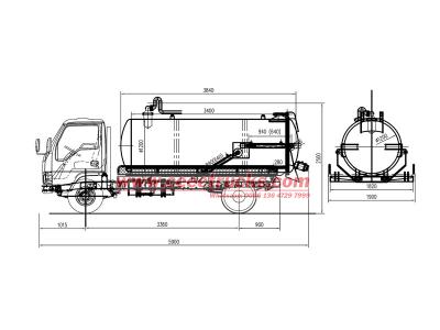 ISUZU mini septic tank vacuum truck