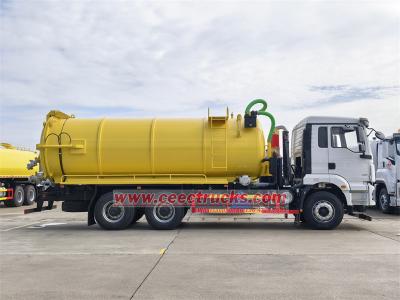 Shacman 340HP sewer suction truck 18cbm