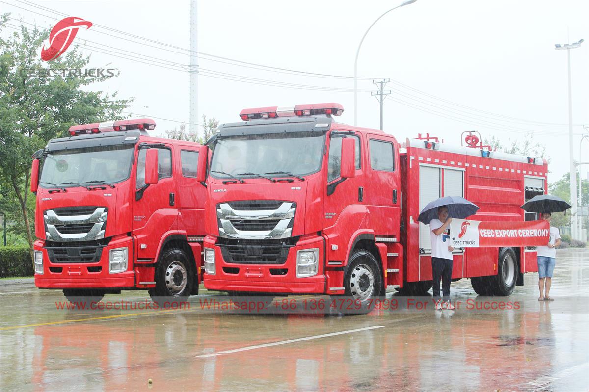 2 Einheiten ISUZU GIGA Feuerwehrauto in die Mongolei exportiert