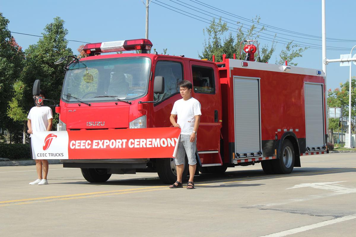 2 Einheiten ISUZU-Schaum-Feuerwehrauto wurden nach Usbekistan exportiert