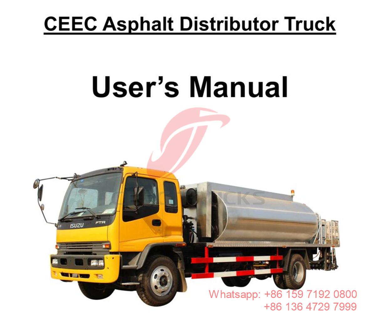 Myanmar – ISUZU 10CBM Intelligent Asphalt Distributor Truck Manual