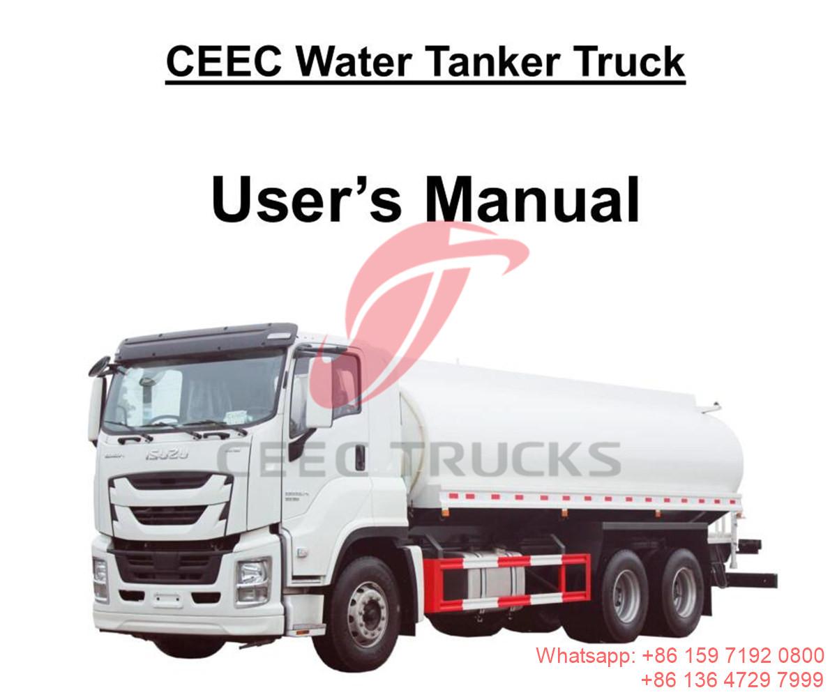 Abu Dhabi – ISUZU GIGA 20000 Liter Wasserfahrzeug-Handbuch