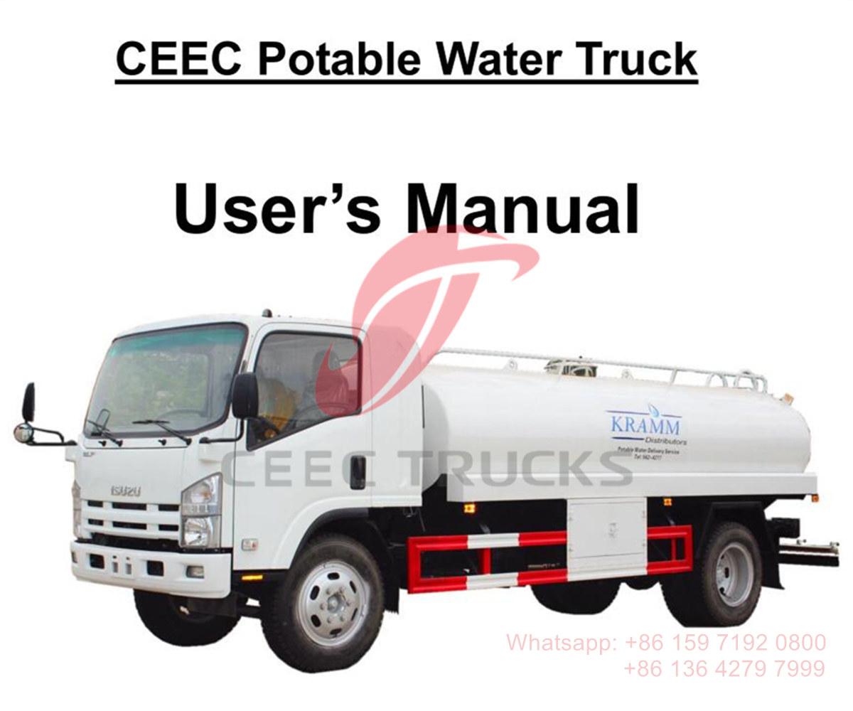 Antigua und Barbuda – ISUZU 9000 Liter Trinkwasser Bowser-Handbuch